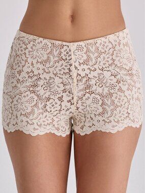House of CB Cream Lace Boyshorts
